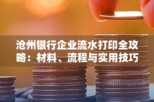 沧州银行企业流水打印全攻略:材料、流程与实用技巧