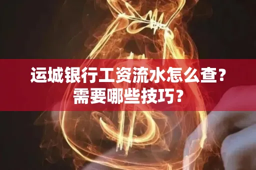 运城银行工资流水怎么查？需要哪些技巧？