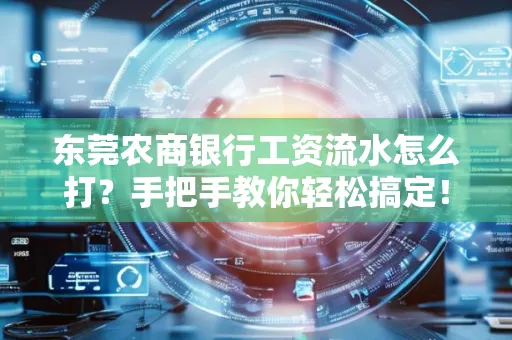 东莞农商银行工资流水怎么打?手把手教你轻松搞定!