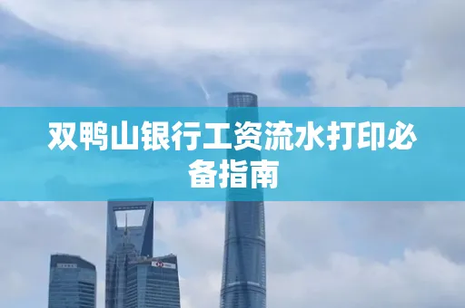 双鸭山银行工资流水打印必备指南