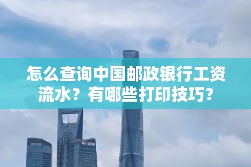 怎么查询中国邮政银行工资流水?有哪些打印技巧?