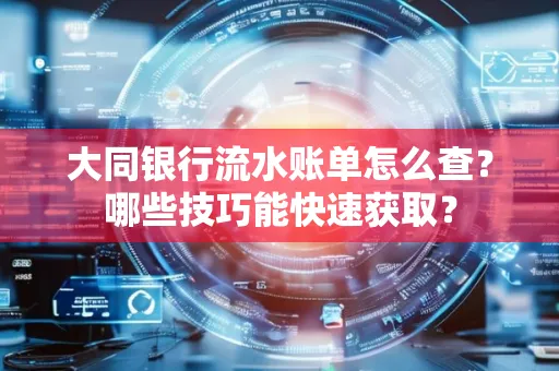 大同银行流水账单怎么查?哪些技巧能快速获取?