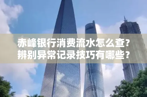 赤峰银行消费流水怎么查?辨别异常记录技巧有哪些?