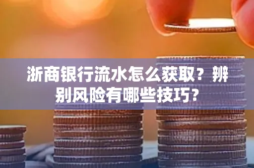 浙商银行流水怎么获取?辨别风险有哪些技巧?