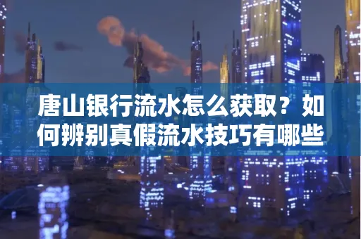 唐山银行流水怎么获取?如何辨别真假流水技巧有哪些?