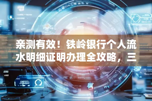 亲测有效!铁岭银行个人流水明细证明办理全攻略,三天拿证不绕路