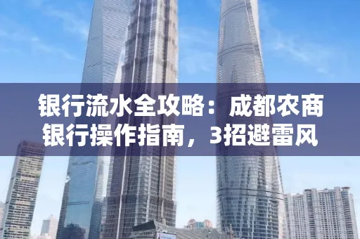 银行流水全攻略:成都农商银行操作指南,3招避雷风险,独家解析最规范银行