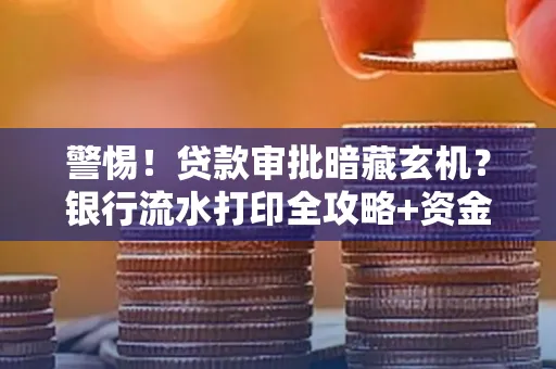 警惕!贷款审批暗藏玄机?银行流水打印全攻略+资金用途审查真相大揭秘