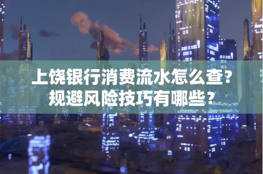 上饶银行消费流水怎么查?规避风险技巧有哪些?