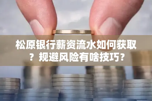 松原银行薪资流水如何获取?规避风险有啥技巧?