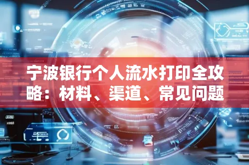宁波银行个人流水打印全攻略:材料、渠道、常见问题一网打尽