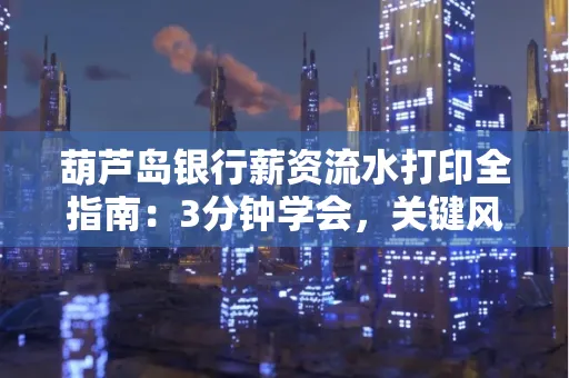 葫芦岛银行薪资流水打印全指南:3分钟学会,关键风险这样避